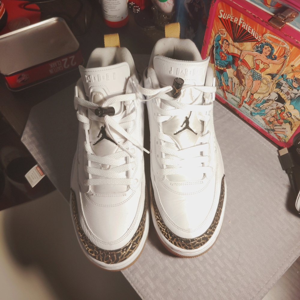 Jordan White and Black Athletic Shoes
